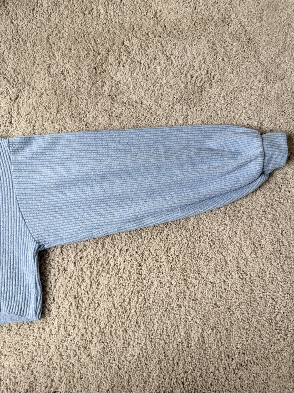 Bershka Light Blue Ribbed Crewneck Sweater - Picture 5 of 7